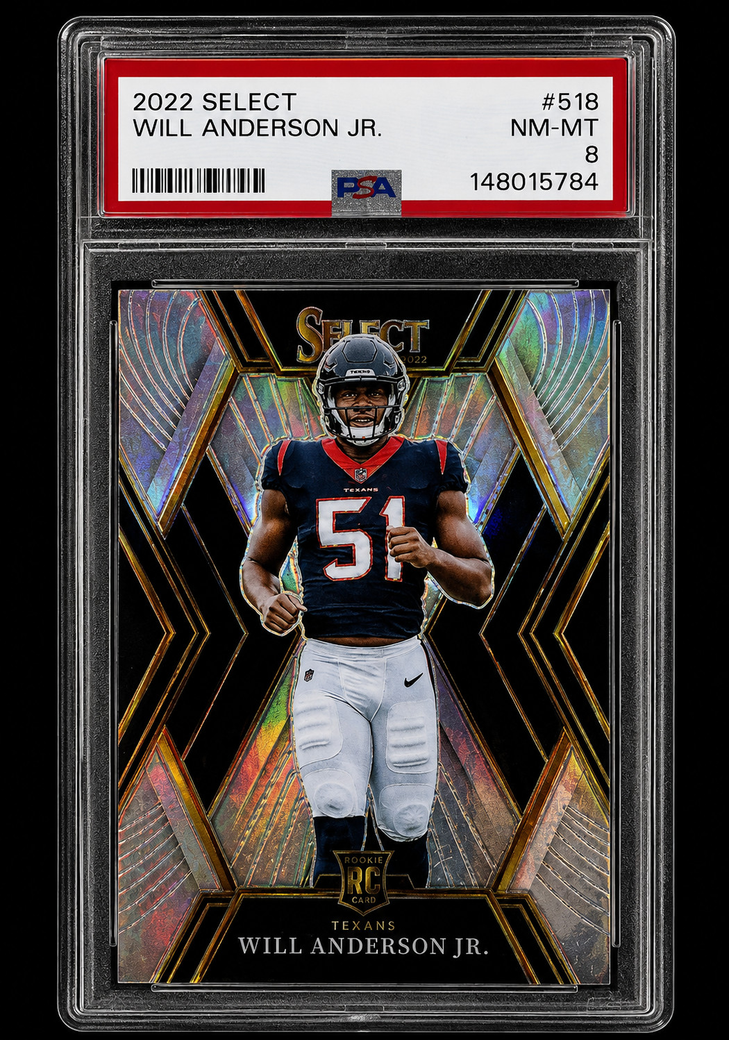 2022 Panini Select - 2023 XRC Will Anderson #518 Silver Prizm (RC)