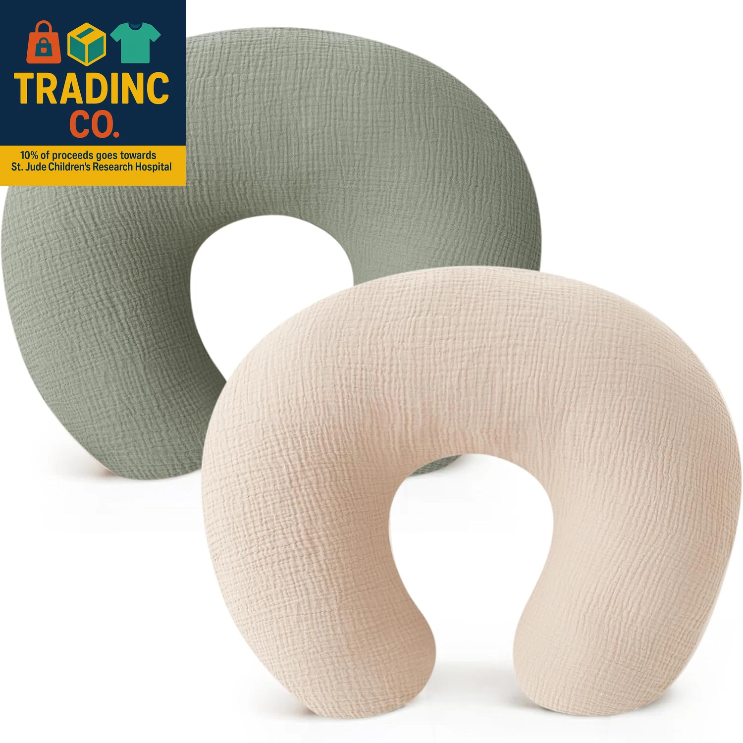 Muslin Nursing Pillow Covers, Soft and Cute Nursing Covers for Breastfeeding Pil
Opens in a new wind