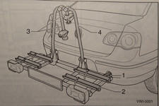 VW ORIGINAL Fahrradträger für 2 Räder 3C0061819A Passat & Variant 3C B6