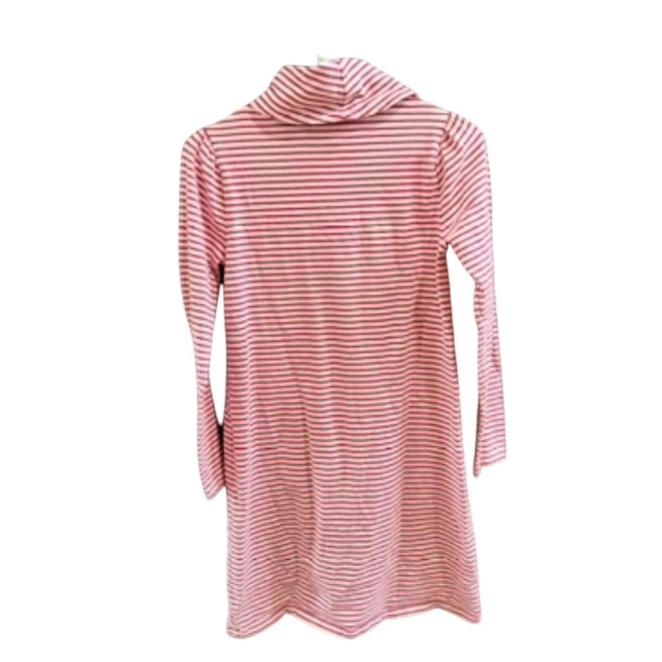 Vestido suéter listrado gola capuz Vineyard Vines 100% algodão tamanho meninas XL 16 - Imagem 2 de 4