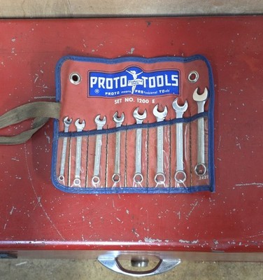 Proto Professional SAE 1200 E Kit 2422 Midget Wrench Set 1/8''- 3/8'' 6pt Satin