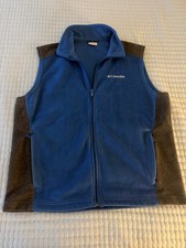 Columbia Men's L Sleeveless Full Zip Polyester Fleece Vest