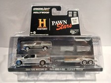 GreenLight Hitch & Tow PAWN STARS 1968 Mustang GT & 2015 Ford F150 & Trailer