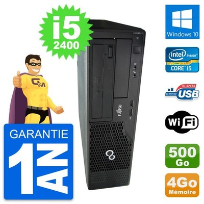 PC Fujitsu Esprimo E500 Dt Intel i5-2400 RAM 4Go Platte 500Go Windows 10 Wifi