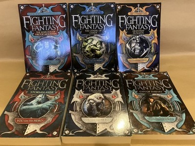 6 x Fighting Fantasy Gamebooks Wizard Shield Edition Jackson/Livingstone