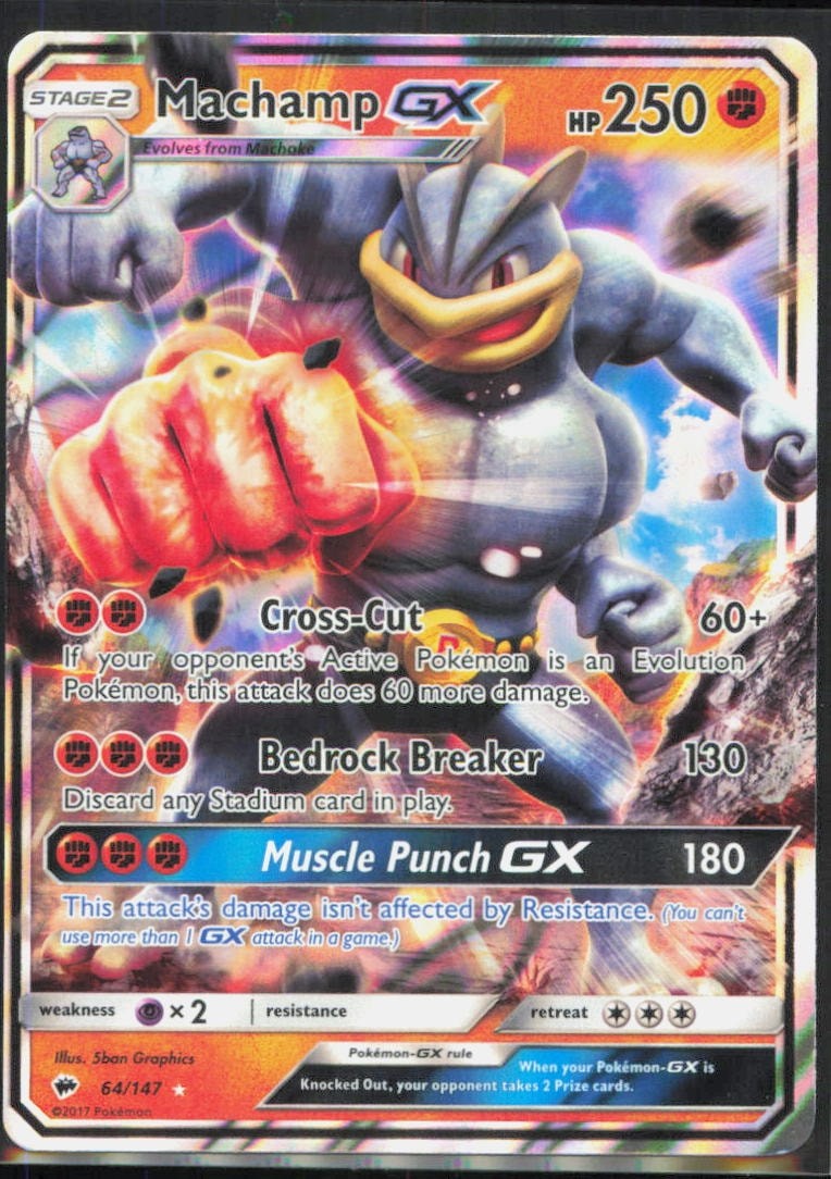 Machamp GX Ultra Rare SM - Burning Shadows #64/147 [Near Mint] Pokemon TCG