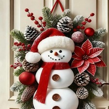Christmas Door Decor Snowman Cute Home Decor Door Banner Large Holiday Ornaments