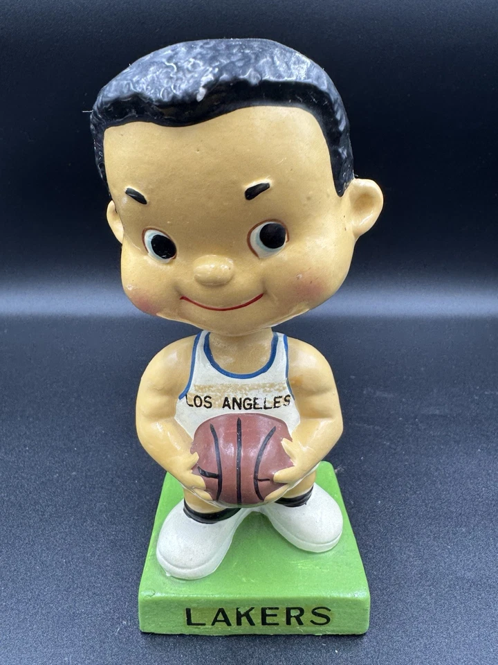 1960's Bobblehead Nodder Los Angeles Lakers Green Square Base - Very Rare Great - Image 2 of 4