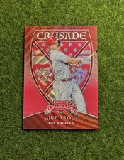 2018 Panini Crusade MIKE TROUT Ruby Wave Prizm Parallel #’d /199 Angels