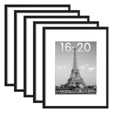upsimples 16x20 Picture Frame Set of 5, Display Pictures 11x14 with Mat or 16...