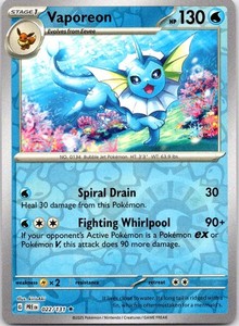 Vaporeon 022/131 SV: Prismatic Evolutions Reverse Holo