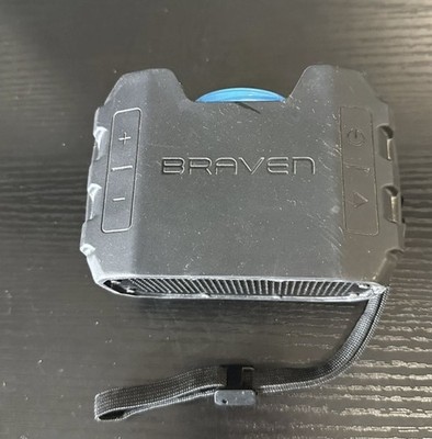 BRAVEN BRV-1 Wireless Portable Bluetooth Speaker - Black/Cyan Outdoor Speaker