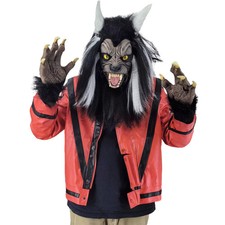 Máscara de hombre lobo Michael utilería de Halloween juguetes de suspenso imitador adultos niños