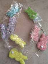 EASTER Tinsel Bunny Pastel Garland 6 Ft Ashland