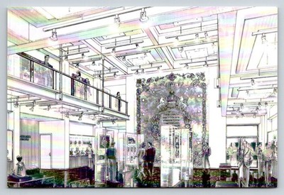 Center for Jewish History Paul S. Steinberg Great Hall NYC Postcard