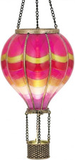 Solar Hot Air Balloon Garden Light with Flickering Flame - Romantic Gift Idea