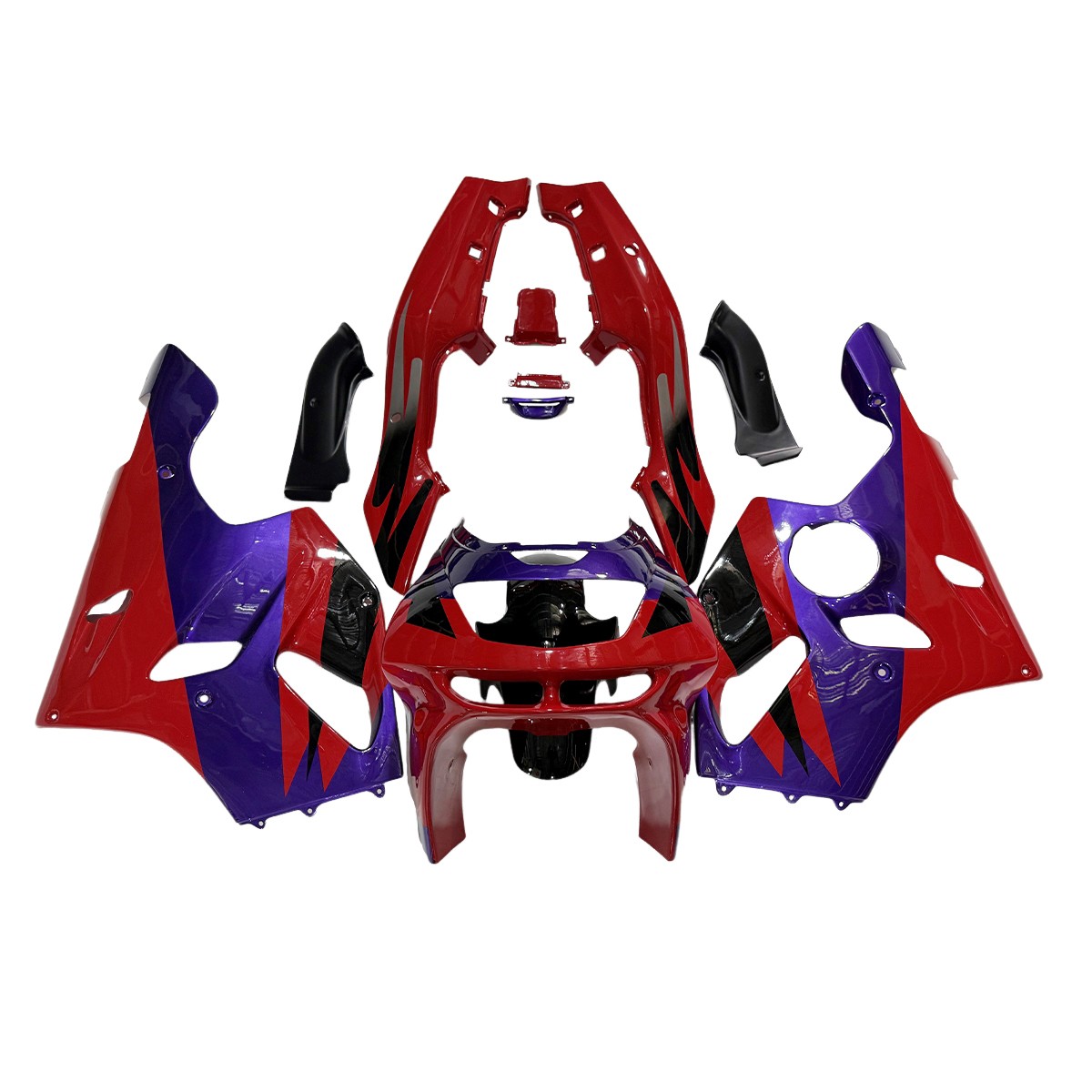 Red Blue Fairing Kit For Kawasaki ZX6R 1994 1995-1997 ABS Plastic