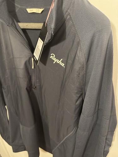 RAPHA MEN'S EXPLORE ZIP NECK PULLOVER Dark Grey/Ink Size XXL - Picture 17 of 24