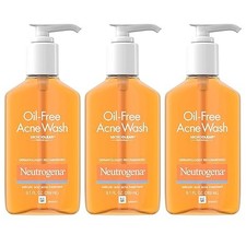 Oil Free Acne Treatment Daily Face Wash w/ Salicylic Acid 3-pack
