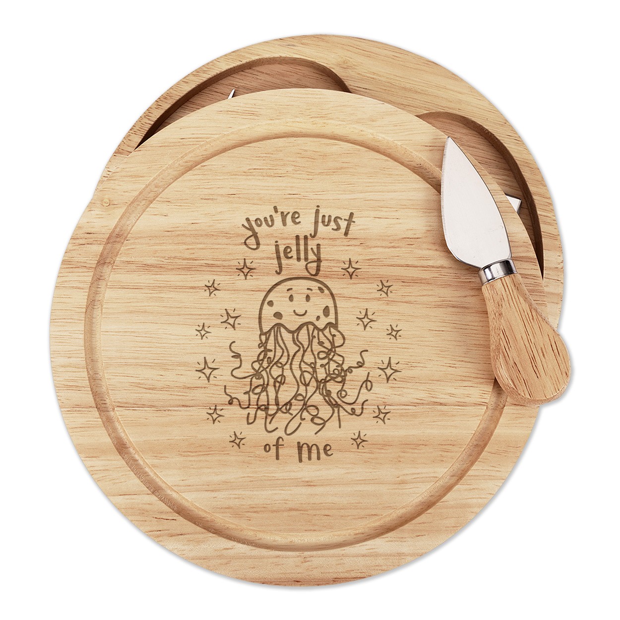 You're Just Jelly Of Me Cheese Board Knife Set Jellyfish Jealous