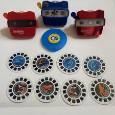 View-Master Classic Viewer Lot Red  Blue w/ Toy Story 3 Reels Case 2011