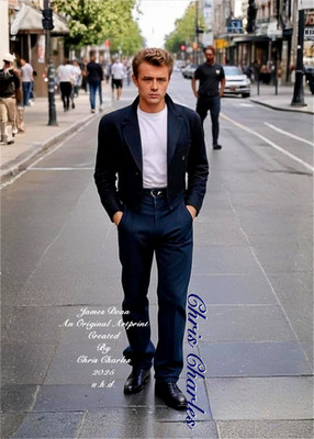 JAMES DEAN von Chris Charles Ein Original KUNSTDRUCK A3 UHD Portrait
