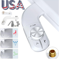 Bidet Fresh Water Dual Spray Kit Non Electric Toilet Seat Attachment Cold Wash