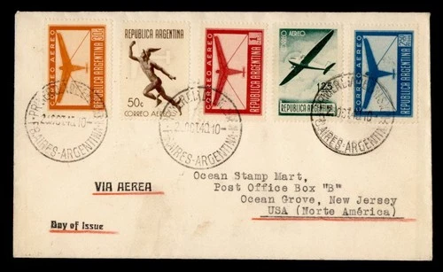 DR WHO 1940 ARGENTINA FDC AIRMAIL COMBO 2.50P REGISTERED M74627