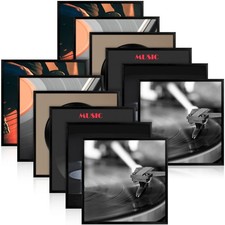 12 Pack Black Music Album Frames 12.5 X 12.5inch Aluminum Vinyl Record Frame Dis