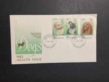 Nuova Zelanda 1982 FDC 1° giorno copertina per USA francobolli sanitari cani