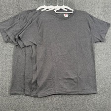 Hanes Mens M 4 Pack T-Shirt Charcoal Heather Grey Comfort Soft Basic Essential