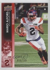 2022 Upper Deck CFL Exclusives 30/100 Mario Alford #142 00tt