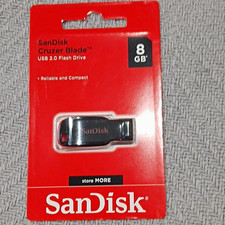 SanDisk Cruzer Blade 8GB Compact USB 2.0 Flash Drive Black SDCZ50-008G-B35