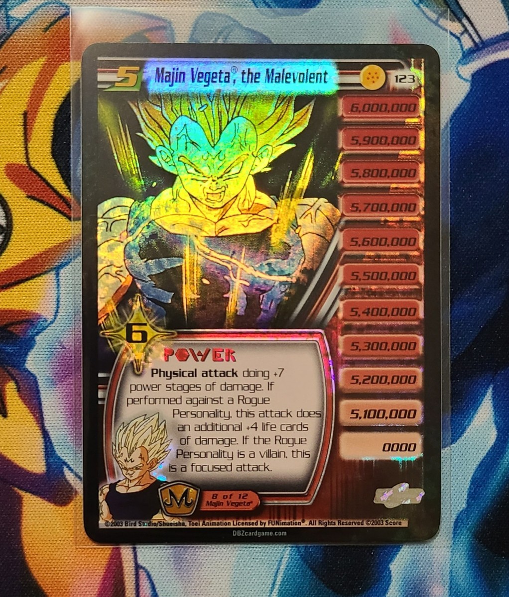 2003 Score Dragonball Z Majin Vegeta Foil Full Set & Preview TCG