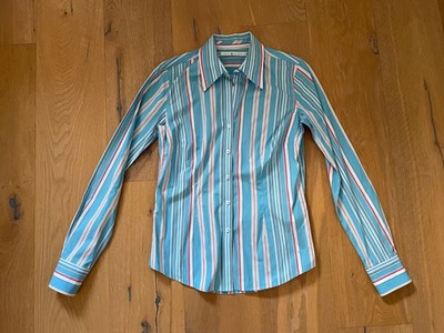 TOMMY HILFIGER HEMDBLUSE BLUSE HEMD SHIRT TAILLIERT STRETCH 36 VINTAGE WIE NEU