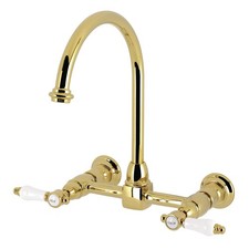 Kingston Brass KS129.BPL Bel-Air 1.8 GPM Widespread Bridge - Brass