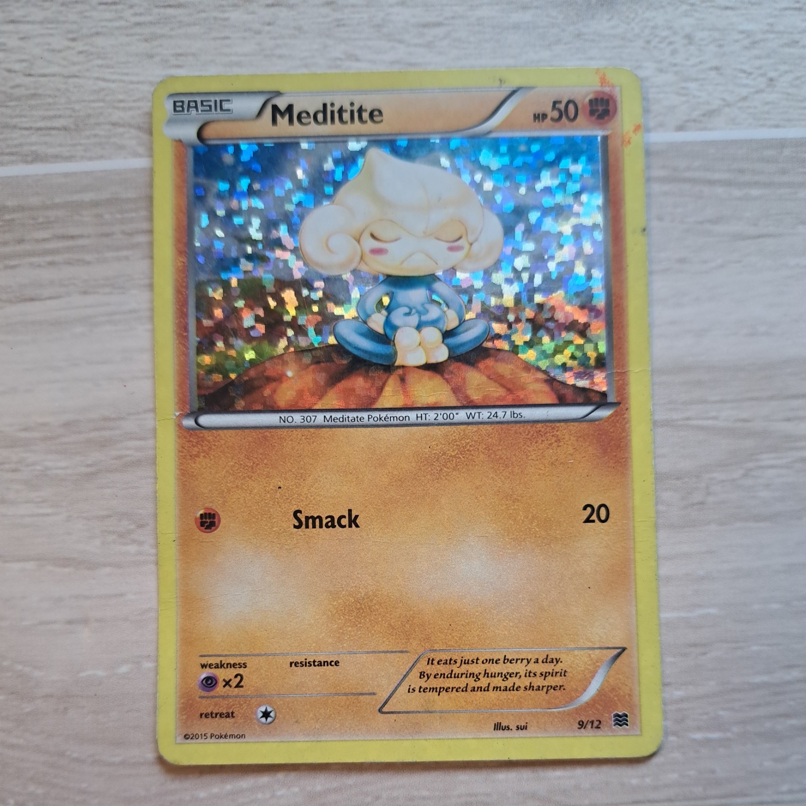 Meditite 9/12 Holofoil 009/012 Promo McDonald's 2015 Pokemon TCG 