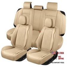 Car Seat Covers Full Set Leather Seat Covers For Cars 5 Pcak 5 Pack Beige Car Seat Covers Full Set Leather Seat Covers For Cars 5 Pcak 5 Pack Beige