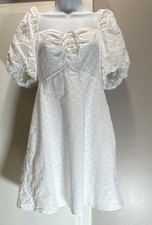 Steve Madden Medium White eyelet fabric like fabric Dress