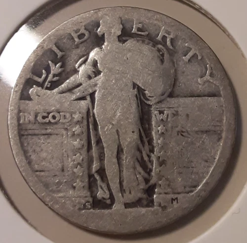 Dateless Standing Liberty Quarter San Francisco Mint Type 2 (#103o-13042/77)