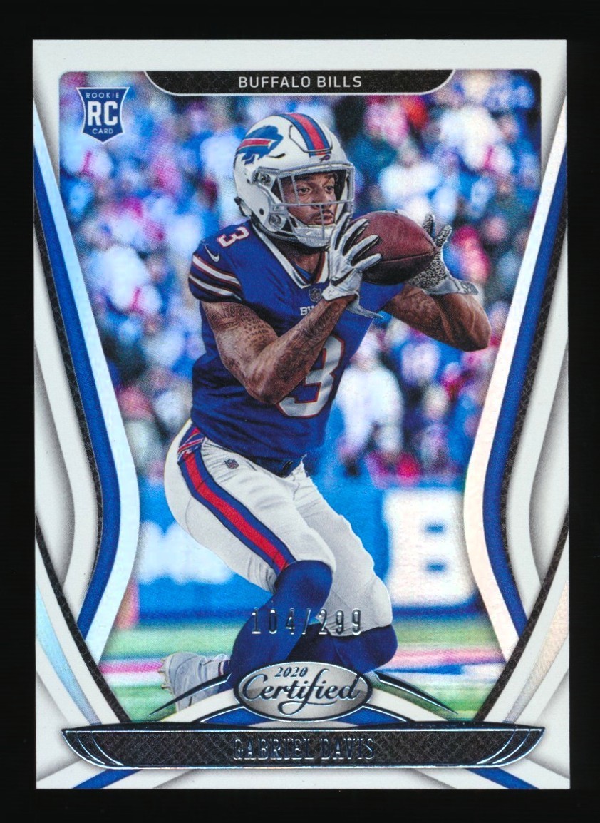 2020 PANINI CERTIFIED GABRIEL DAVIS /299 MIRROR ROOKIE RC #138 BUFFALO BILLS