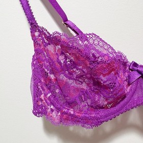 L'Agent Agent Provocateur Adlina Non Pad Demi Bra Amethyst Pink Size 34B Lace