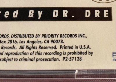 Dr. Dre [The Chronic] 1st Pressing First Printing CD Album Rap P2
