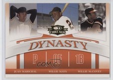 2008 Donruss Threads Dynasty Juan Marichal Willie Mays McCovey #D-3 HOF n1u