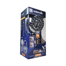 Waterpik DualDock PowerPulse Handheld Shower Head 8 Spray Settings Chrome Finish