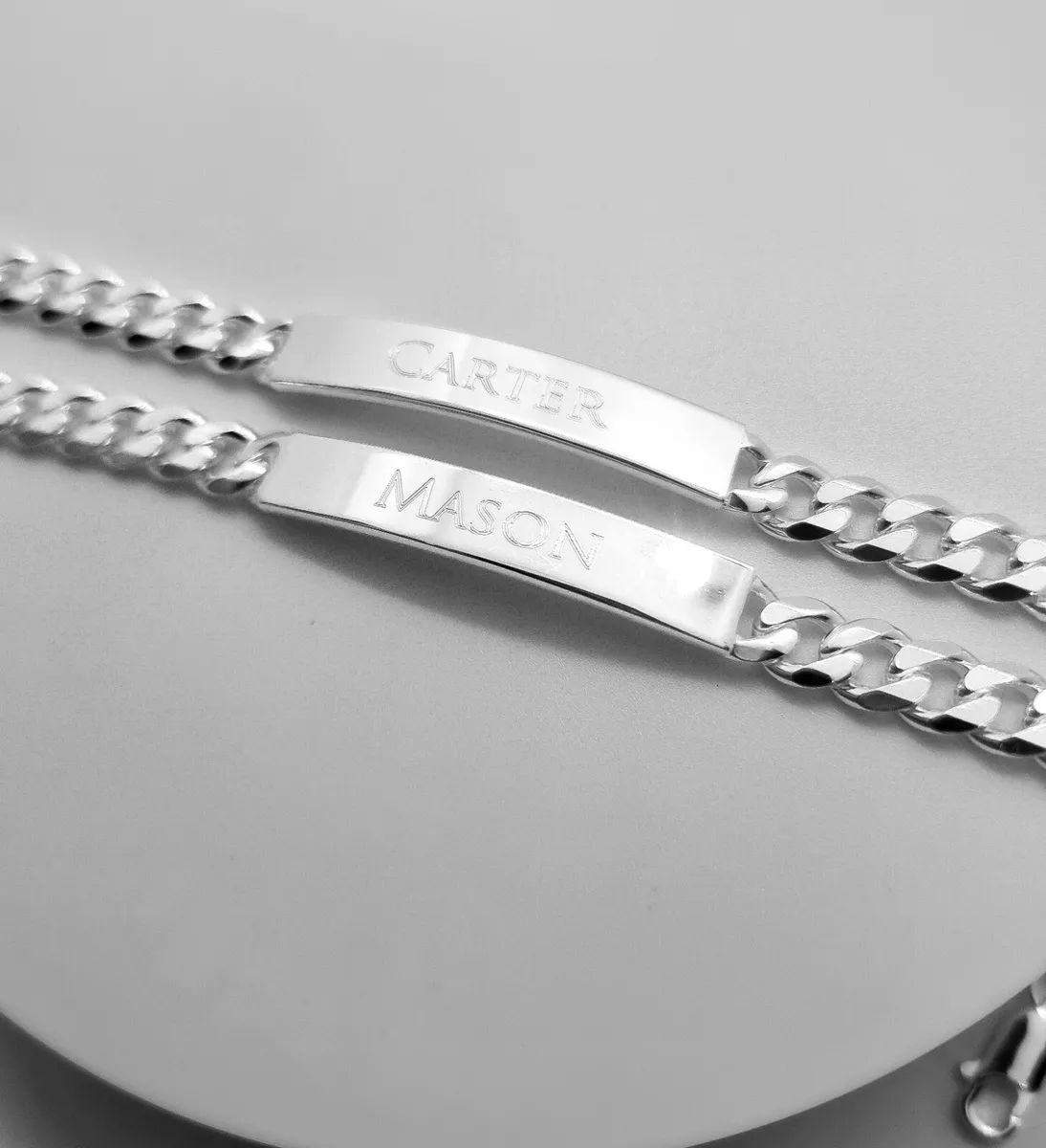 Silver id online bracelet ladies