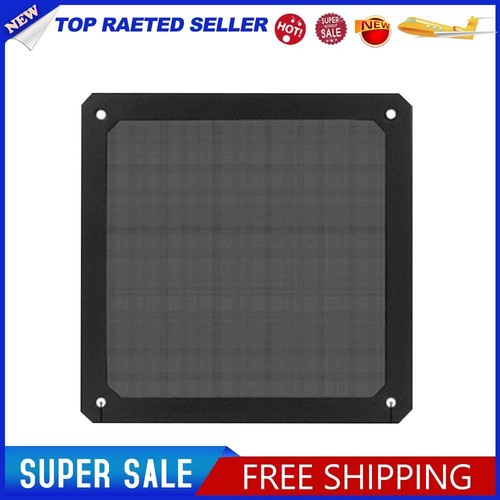 2Pcs Magnetic Dust Filter Computer Case Fan Dustproof Mesh Cover Net (9cm)(Black