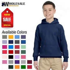 Gildan Youth Hoodie Heavy Blend Boys Girls 8 oz 50/50 Hoody S-XL G185B