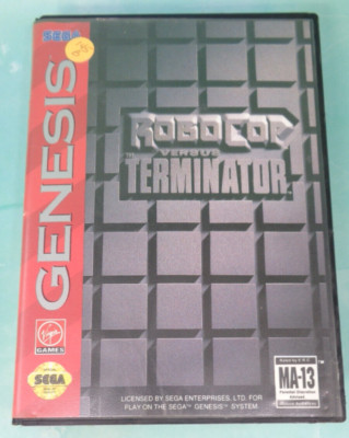 RoboCop vs. The Terminator (Sega Genesis, 1993) Complete TESTED, WORKING
