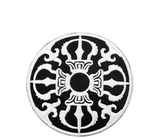 Buddhist double vajra hindu symbol embroidered applique iron-on patch